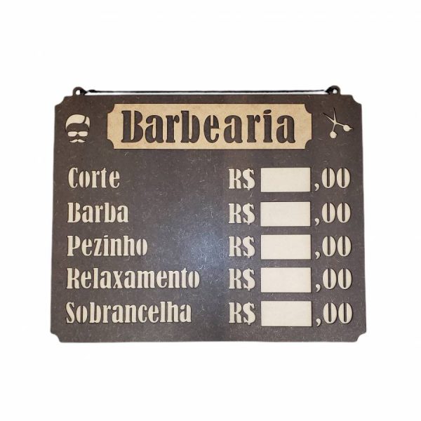 Placa de Preço em Mdf